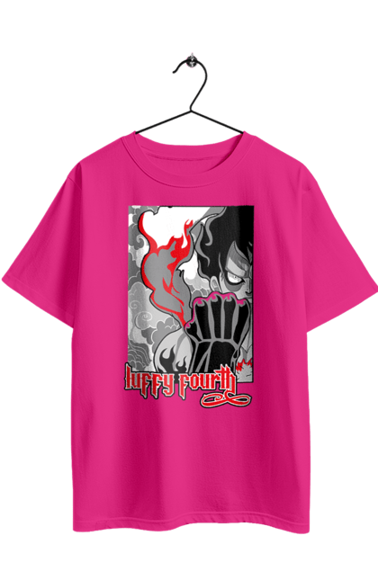 Футболка оверсайз з принтом "Ван Піс Луффі". Luffy, one piece, аніме, ван піс, великий куш, луффі, манга, монки де луффі, пірати. 2070702