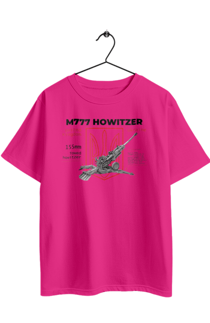 Футболка оверсайз з принтом "155 мм гаубиця M777". Archer, bayraktar, himars, javelin, m777, patriot, weapon, zaluzhny, гаубиця. 2070702
