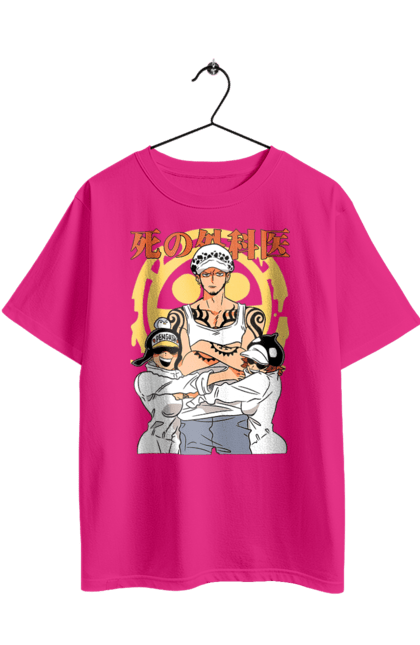 Футболка оверсайз з принтом "Ван Піс Трафальгар Ло". One piece, trafalgar law, аніме, ван пис, ван піс, манга, трафальгар ло. 2070702