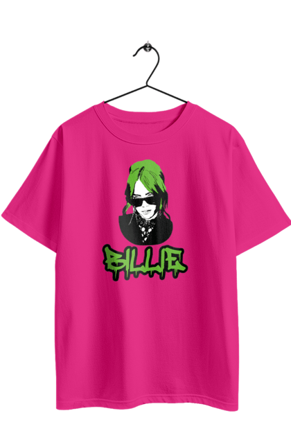 Футболка оверсайз з принтом "Billie Eilish". Активістка, біллі айліш, мизукант, права, співачка, тварини. 2070702