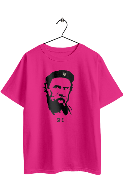 Футболка оверсайз з принтом "Шевченко". Берет, кобзарь, тарас, украина, шевченко. 2070702