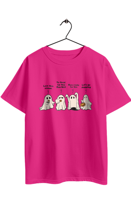 Футболка оверсайз з принтом "Хелловін Привид". 31 жовтня, halloween, гелловін, жовтень, капощі, ласощі, лякати, привид, свято, хелловін. 2070702