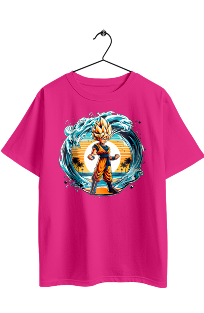 Футболка оверсайз з принтом "Перли дракона Сон Гоку". Dragon ball, manga, son goku, аніме, гоку, манга, перли дракона, сон гоку. 2070702