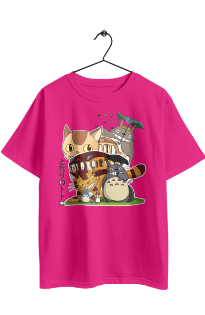 Футболка оверсайз с принтом Тоторо. Аниме, комедия-драма, мой сосед тоторо, приключения, сериал, фильм, фэнтези. 2070702