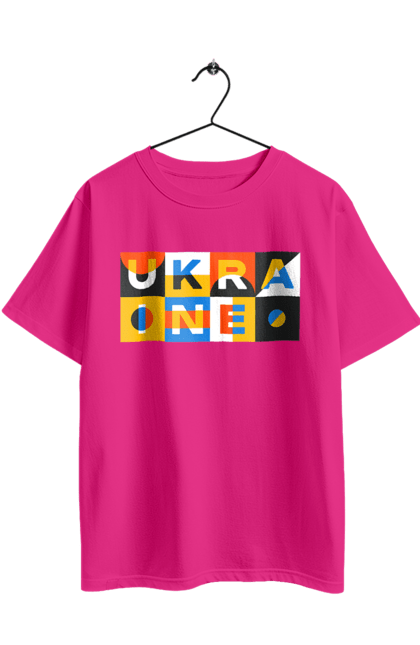 Футболка оверсайз з принтом "Україна". Напис україна, символ україни, текст україна, україна. 2070702