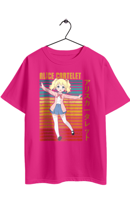 Футболка оверсайз з принтом "Золота мозаїка Аліса Картелет". Alice cartelet, anime, kiniro mosaic, kinmoza, manga, аліса, аліса картелет, аніме, золота мозаїка, манга. 2070702