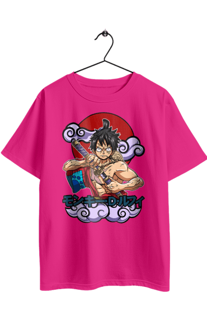 Футболка оверсайз з принтом "Ван Піс Луффі". Luffy, one piece, аніме, ван піс, великий куш, луффі, манга, монки де луффі, пірати. 2070702