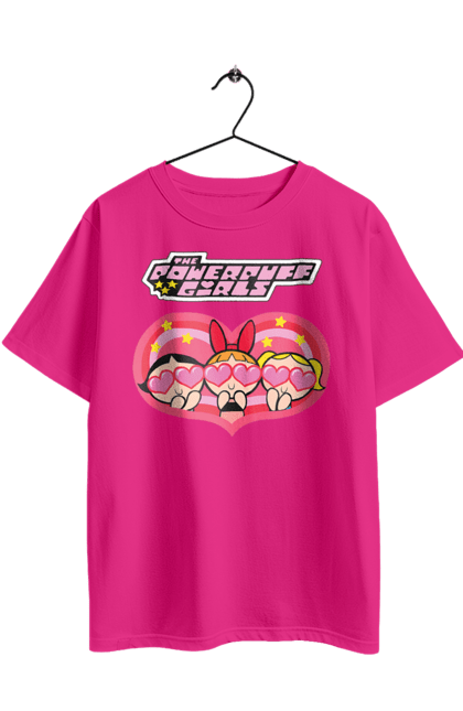 Футболка оверсайз з принтом "Круті дівчата". Cartoon network, powerpuff girls, дитячі, квітка, круті дівчата, мультсеріал, серце, суперкрихітки. 2070702