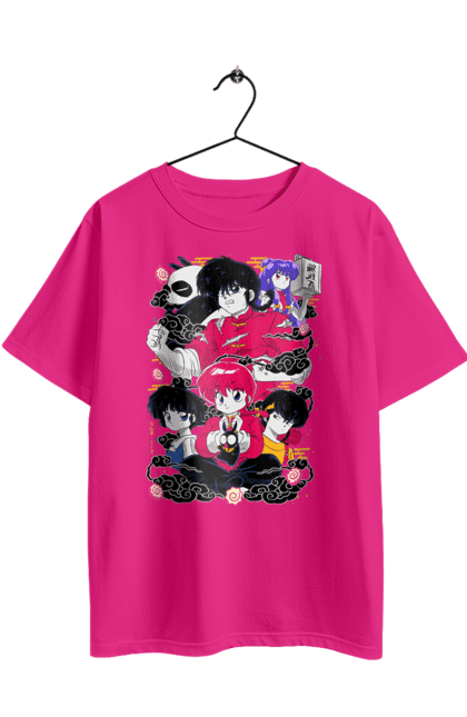 Футболка оверсайз з принтом "Ранма 1/2". Shampoo, аніме, бойовик, комедія, манга, містика, ранма, романтика. 2070702