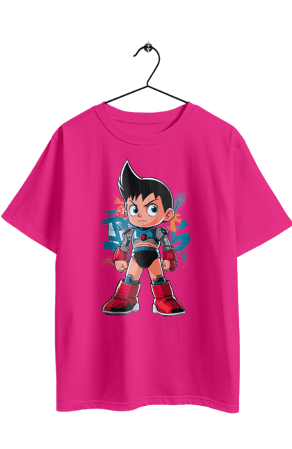 Футболка оверсайз с принтом AstroBoy. Astro boy, андроид, аниме, манга, могучий атом, приключения, робот, сериал, фантастика. 2070702