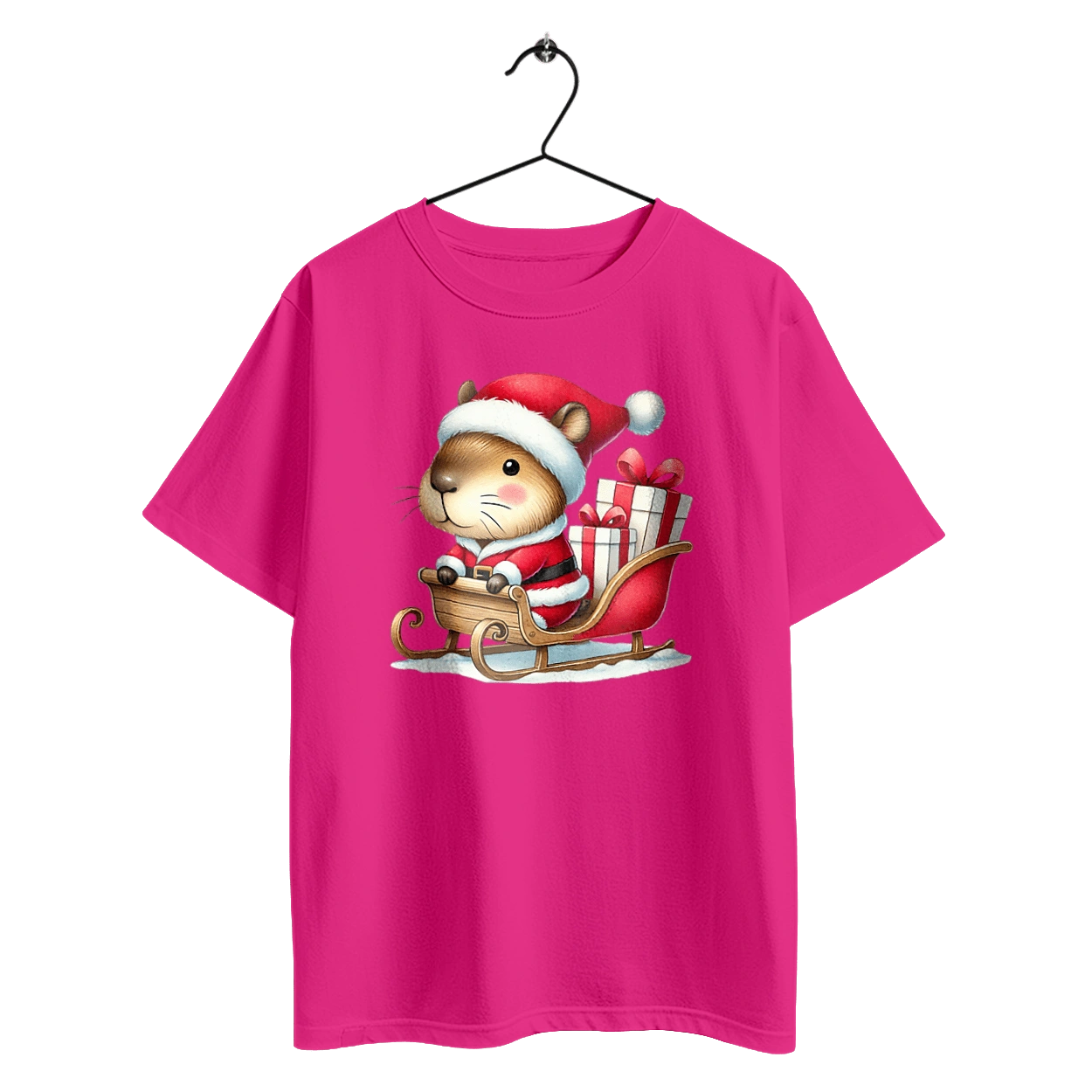 Christmas Capybara with a Gift