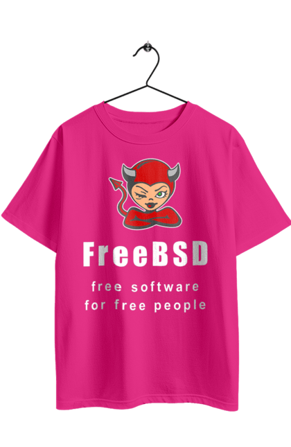 Футболка оверсайз з принтом "Freebsd Для Вільних". Bsd, freebsd, unix, адміністратор, айті, айтішник, безкоштовна, безкоштовно, бестія, білий, вільна, демон, демонесса, доступність, незалежність, операційна система, ос, програміст, програмне забезпечення, свобода, сисадмін, система, системний адміністратор, софт, текст, червоний. 2070702