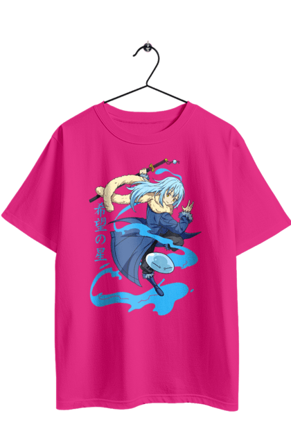 Футболка оверсайз з принтом "Regarding Reincarnated to Slime". Reincarnated to slime, rimuru tempest, аніме, манга, новела, рімуру, рімуру темпест, слайм. 2070702