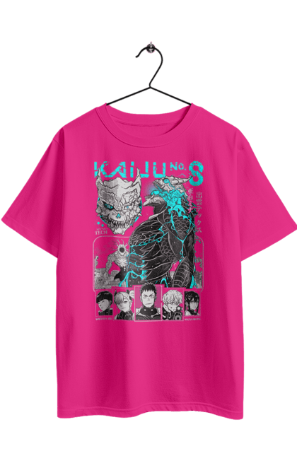 Футболка оверсайз з принтом "Кайдзю № 8 Кафка Хібіно". Kafka hibino, kaiju, kaiju № 8, аніме, кайдзю № 8, кафка хібіно, манга, хібіно кафка. 2070702