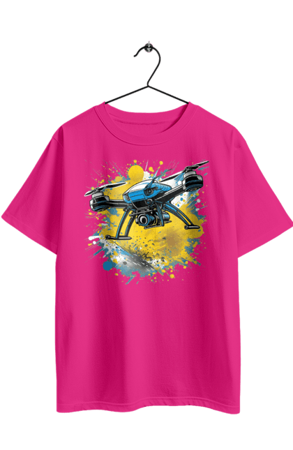 Футболка оверсайз з принтом "Дрон". Дрон, зсу, символ україни, україна, фпв дрон. 2070702