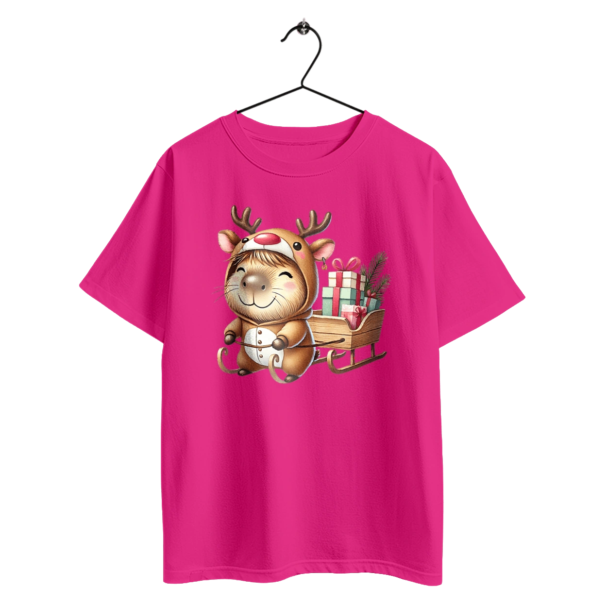 Christmas Capybara with a Gift