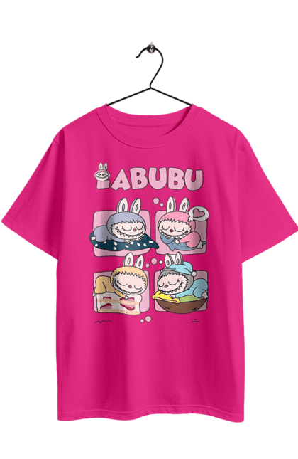 Футболка оверсайз з принтом "Сон Labubu". Labubu, weird cute, іграшки, лабубу. 2070702