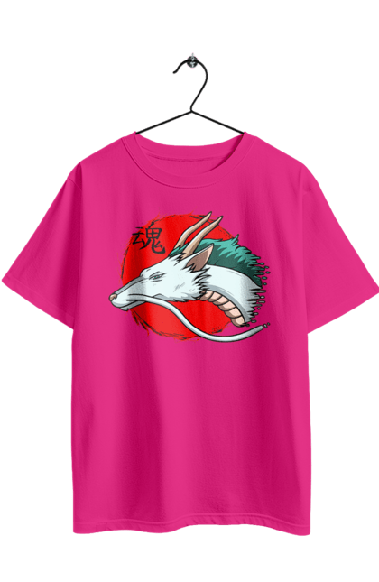 Футболка оверсайз з принтом "Віднесені привидами Хаку". Haku, spirited away, studio ghibli, віднесені привидами, гіблі, дракон, хаку. 2070702