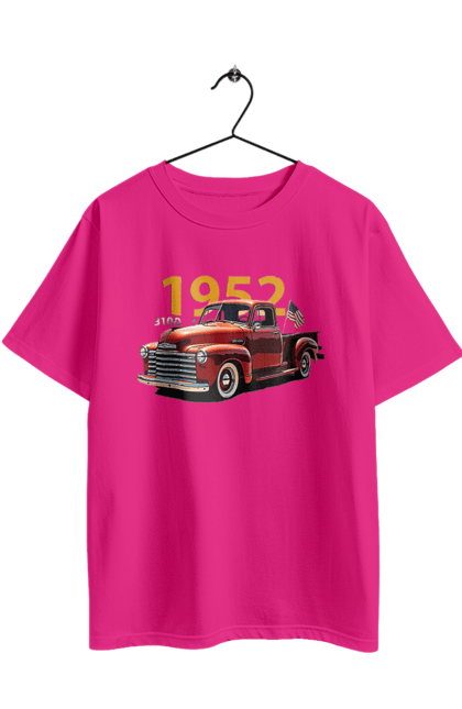 Футболка оверсайз с принтом Chevrolet 3100. Chevrolet, chevrolet 3100, авто, грузовик, машина, пикап, шевроле. 2070702