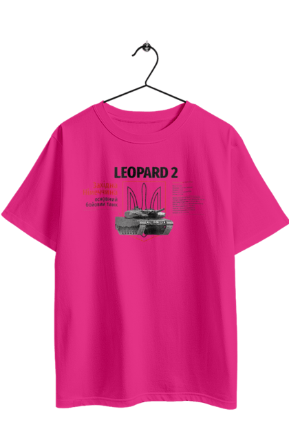 Футболка оверсайз з принтом "Leopard 2". Leopard 2, залужний, зброя, танк. 2070702