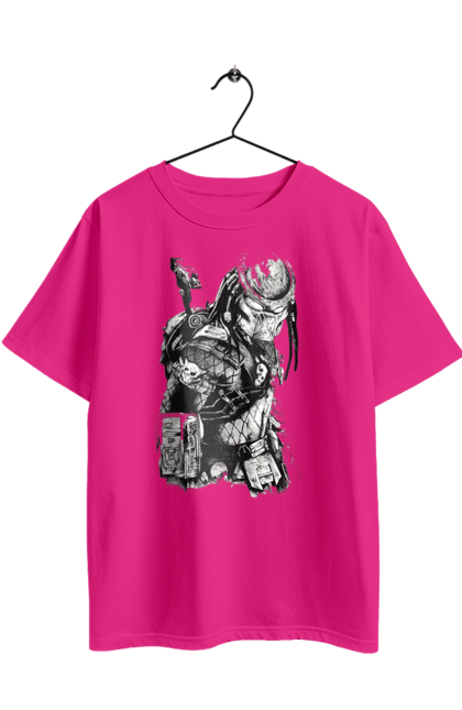 Футболка оверсайз з принтом "Хижак". Predator, бойовик, інопланетянин, кіно, прибулець, фільм. 2070702