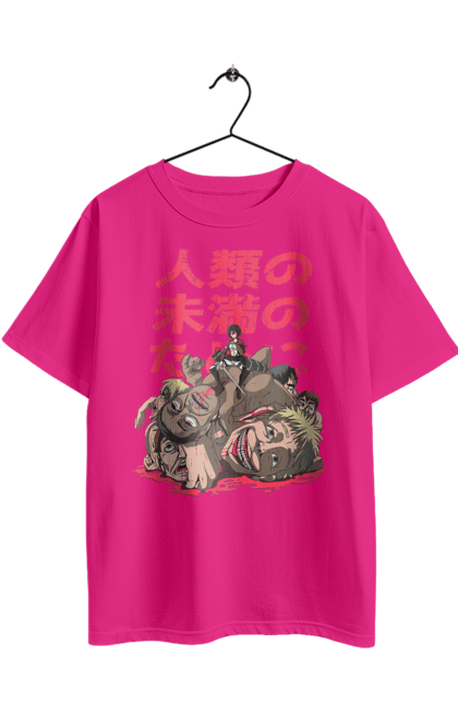 Футболка оверсайз з принтом "Атака Титанів Мікаса Аккерман". Anime, manga, mikasa ackerman, аніме, атака титанів, драма, манга, мікаса, мікаса аккерман. 2070702