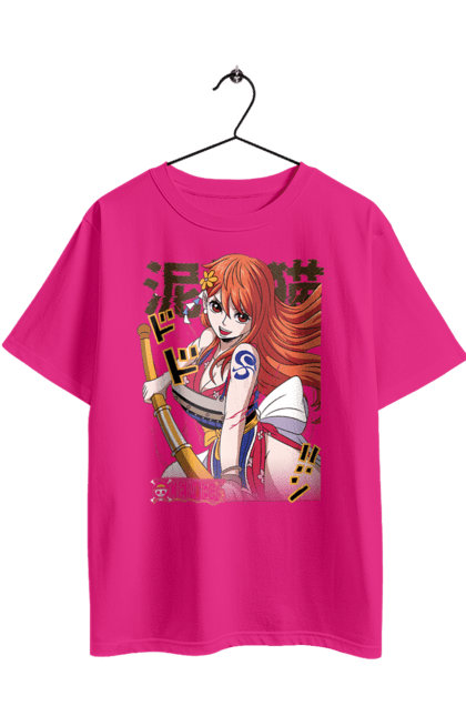 Футболка оверсайз з принтом "Ван Піс Намі". Cat burglar, nami, one piece, аніме, ван пис, ван піс, кішка-злодійка, манга, намі. 2070702