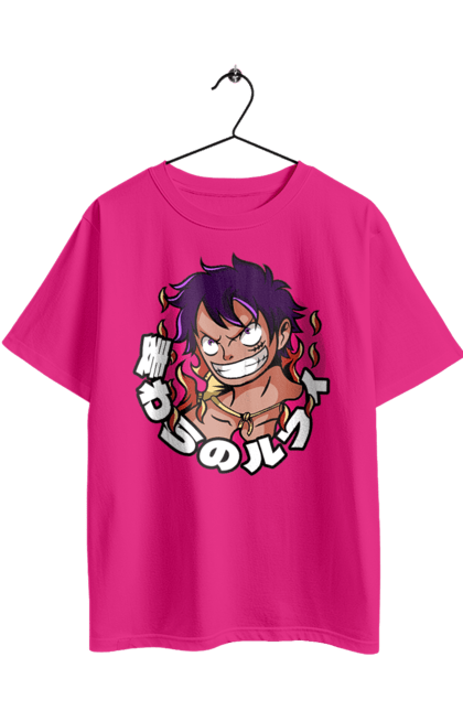 Футболка оверсайз з принтом "Ван Піс Луффі". Luffy, one piece, аніме, ван піс, великий куш, луффі, манга, монки де луффі, пірати. 2070702