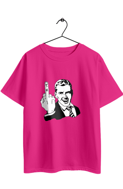 Футболка оверсайз з принтом "Fuck". Fuck, палец, рука, фак. 2070702