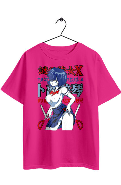 Футболка оверсайз з принтом "Загадкова дівчина Х Мікото Урабе". Mikoto urabe, mysterious girlfriend x, аніме, загадкова дівчина, комедія, манга, мікото урабе, романтика, школа. 2070702