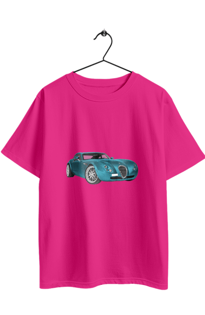 Футболка оверсайз з принтом "Авто.7". Авто, блакитний, графіка, ретро авто, фото. 2070702