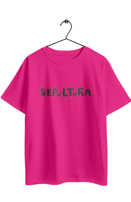 Oversized t-shirt with prints Sepultura. Death metal, det metal, groove metal, group, metal, music, rock, sepulture, thrash metal, trash metal. 2070702