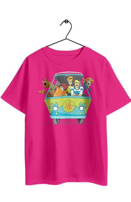 Футболка оверсайз з принтом "Скубі Ду, Машина". Авто, мультик, скубі ду, собака. 2070702