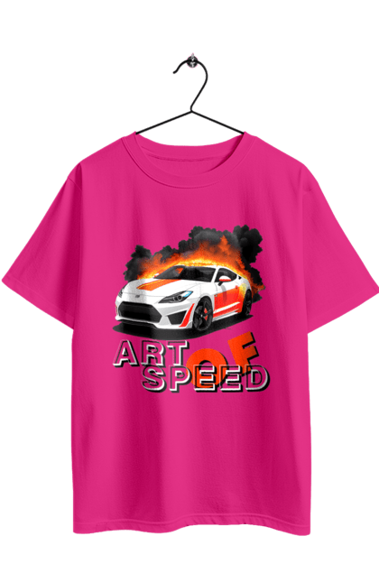 Футболка оверсайз з принтом "Швидкість". Авто, автомобіль, автомобільний, гонка, швидкість. 2070702