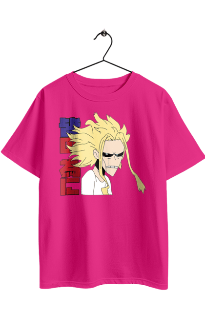 Футболка оверсайз з принтом "Моя академія героїв Всемогутній". All might, my hero academia, yagi toshinori, академія юей, аніме, всемогутній, манга, моя геройська академія, один за всіх, тошинорі ягі. 2070702