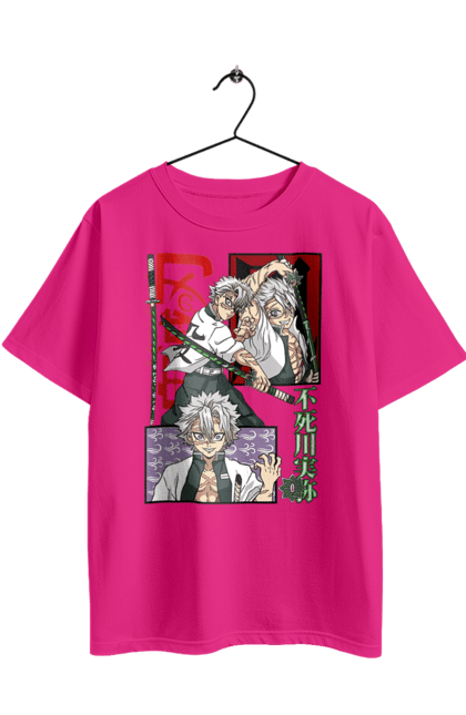 Футболка оверсайз с принтом Клинок Рассекающий Демонов Санеми. Anime, demon slayer, kimetsu no yaiba, manga, sanemi shinazugawa, аниме, истребитель демонов, манга, санеми, санеми шинадзугава. 2070702