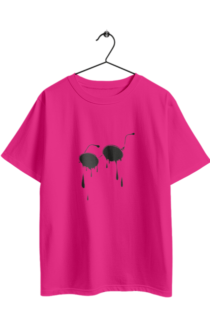 Футболка оверсайз з принтом "Окуляри". Літо, окуляри, сльози, сонячні окуляри. 2070702