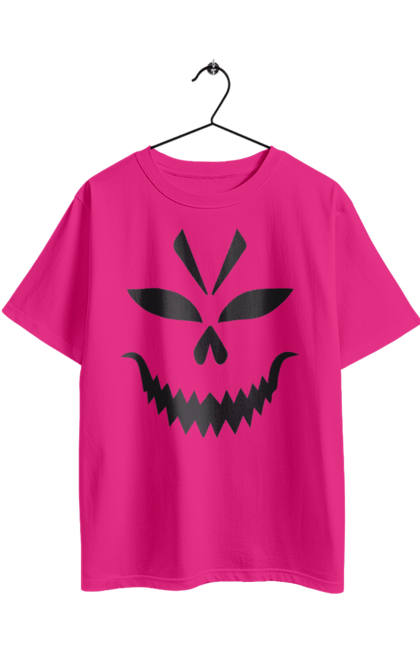 Футболка оверсайз з принтом "Гарбузове обличчя на Хелловін". 31 жовтня, halloween, гарбуз, гелловін, жовтень, капощі, ласощі, лякати, свято, хелловін. 2070702