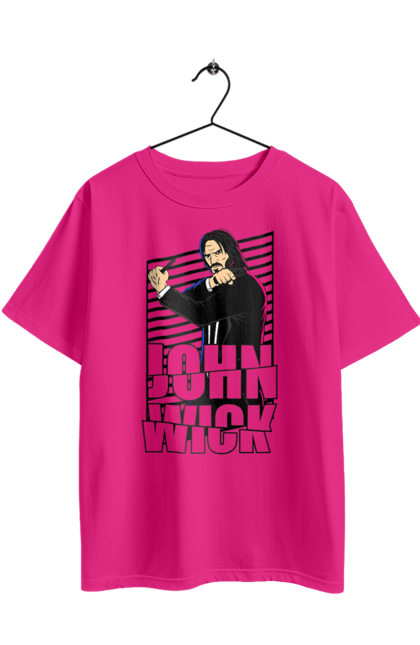 Футболка оверсайз з принтом "Джон Уік". John wick, keanu reeves, бойовик, джон вік, джон уік, кіану рівз, кілер, кіно, фільм. 2070702