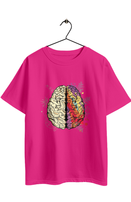 Футболка оверсайз з принтом "Творчість та логіка". Бінарний, біткоїн, біткойн, валюта, гроші, крипто, наука, програміст, программист, творчество, техно, хакер, художник, цветной. 2070702