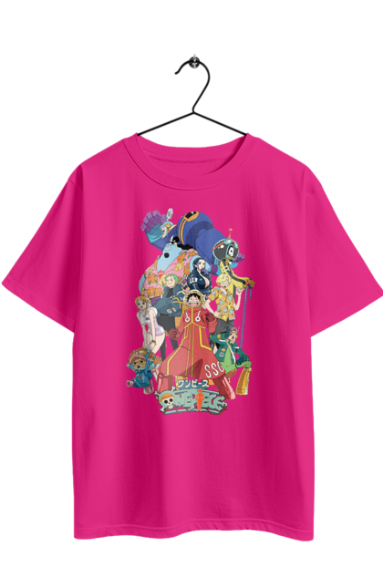 Футболка оверсайз з принтом "Ван Піс Луффі". Luffy, one piece, аніме, ван піс, великий куш, луффі, манга, монки де луффі, пірати. 2070702