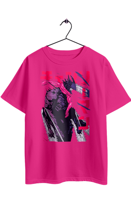 Футболка оверсайз з принтом "Людина Бензопила". Anime, chainsaw man, denji, manga, pochita, аніме, денджі, людина-бензопила, манга, почіта. 2070702