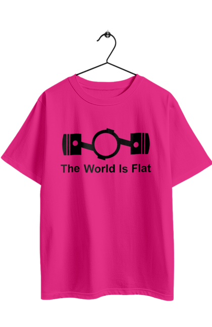 Oversized t-shirt with prints World Flat. Auto, detail. 2070702