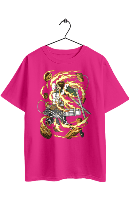 Oversized t-shirt with prints Attack On Titan Hange Zoe. Anime, attack on titan, hange zoe, hanji zoe, manga, reconnaissance corps. 2070702