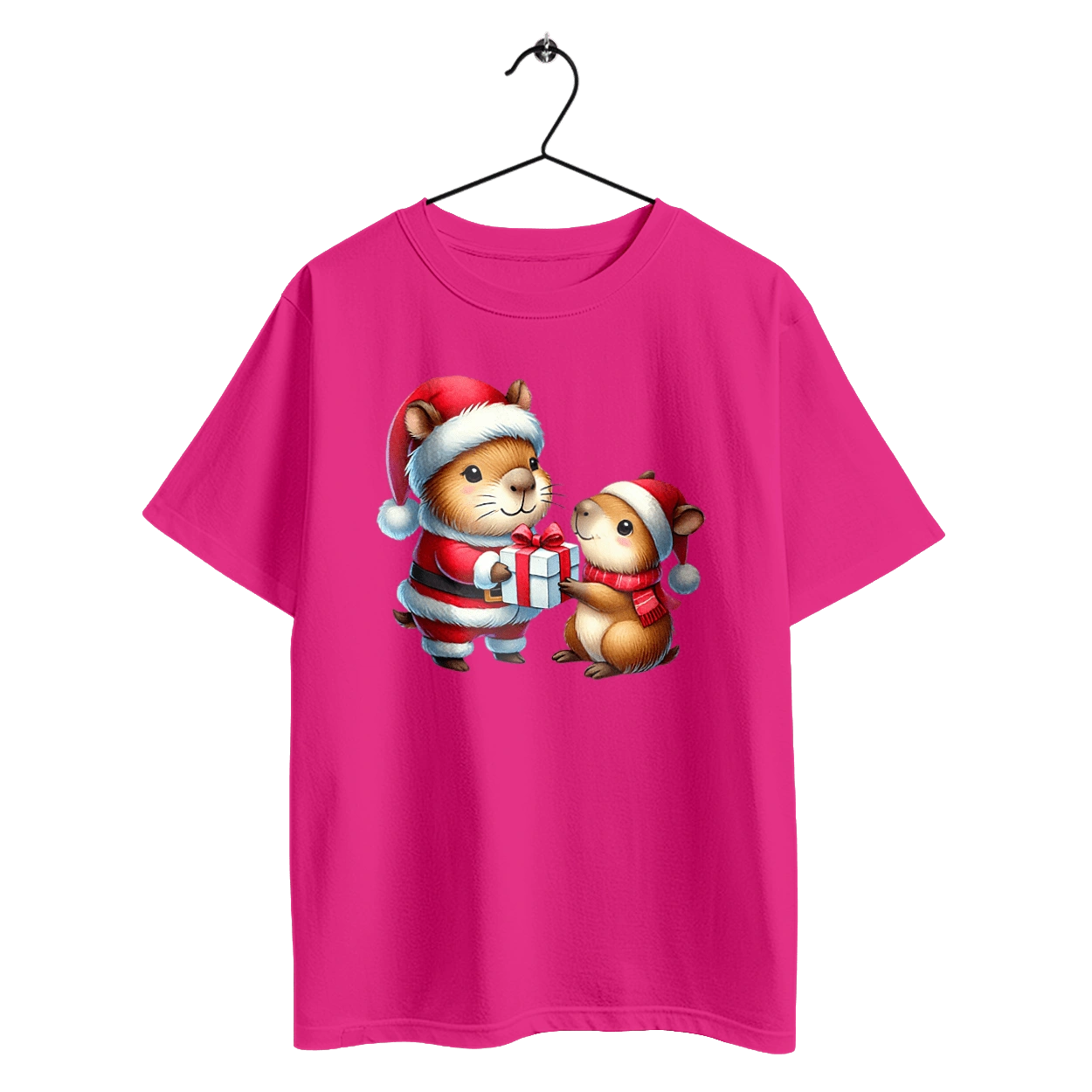 Christmas Capybara with a Gift