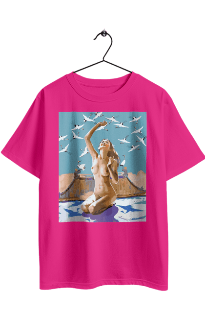 Футболка оверсайз з принтом "Краса тіла". Вигини жіночого тіла, грація тіла, груди, жіноче тіло, жіночі груди, краса тіла. 2070702