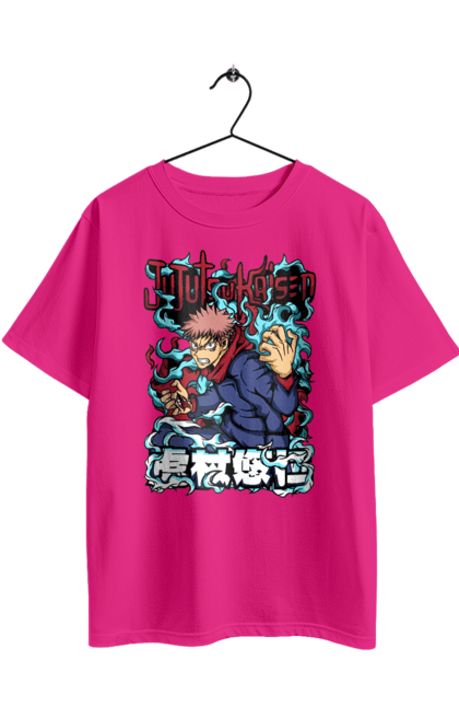 Футболка оверсайз з принтом "Магічна битва Ітадорі". Anime, jujutsu kaisen, manga, аніме, ітадорі, магічна битва, манга, містика, сукуна, темне фентезі. 2070702