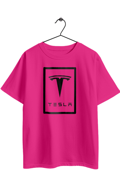 Футболка оверсайз з принтом "Тесла". Tesla, илон маск, тесла. 2070702