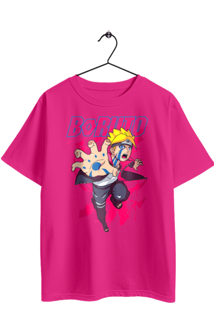 Oversized t-shirt with prints Boruto. Anime, boruto, enemies, manga, neon, tv series. 2070702