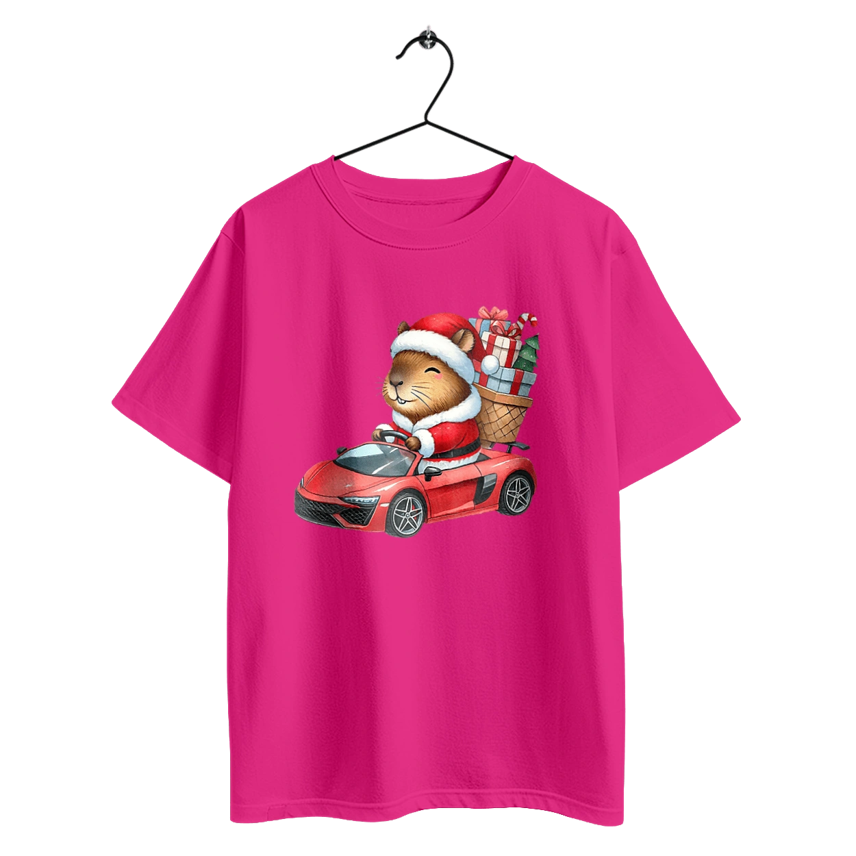 Christmas Capybara with a Gift